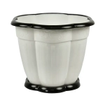 Горшок цветочный Восторг 1,5 с поддоном белый