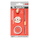 Ремкомплект для краскораспылителя 4 предмета: сопло 2,5 мм, игла, форсунка, зажим сопла Matrix