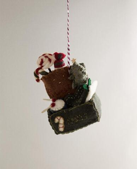 ZARA HOME ЕЛОЧНОЕ УКРАШЕНИЕ ИЗ ФЕТРА, РАЗНОЦВЕТНЫЙ