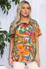 Блуза Маргоша (бежево-оранжевая) Б13154-16М LT Collection