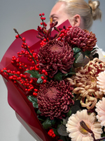 Букет "Нежное бордо"