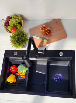Многофункциональная кухонная мойка из нержавеющей стали BZ9949HS цвета Черный