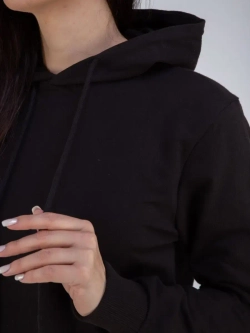 Худи без начеса с капюшоном однотонное модное