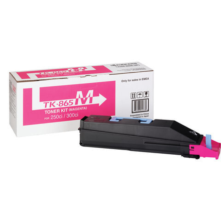 Тонер-картридж KYOCERA (TK-865M) TASKalfa 250ci/300ci, пурпурный, оригинальный, ресурс 12000 стр.
