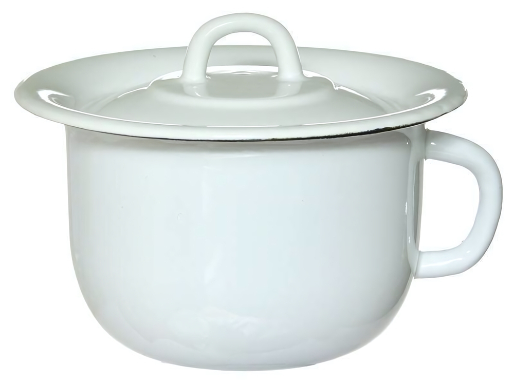 Горшок ночной 1,5л с крышкой без рисунка