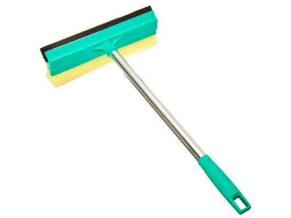 Окномойка со стальной ручкой 25см, зеленая