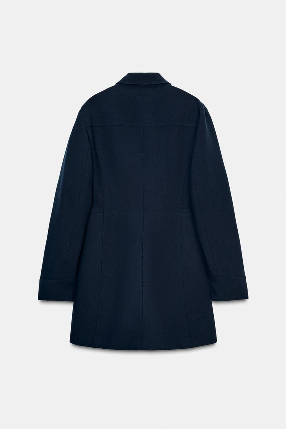 ZARA КОРОТКОЕ ПЛАТЬЕ-РУБАШКА — ZW COLLECTION, МОРСКОЙ СИНИЙ