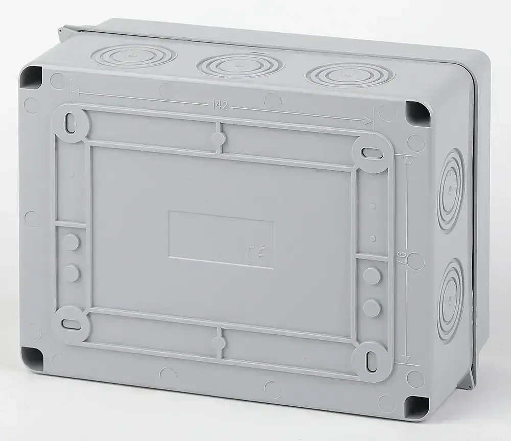 Щит распределительный навесной ЭРА КМПн-8 пластиковый уличный на 8 модулей / Щиток квартирный с дверцей IP65, 201х155х90 мм, серый