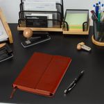 Ежедневник с магнитным клапаном недатированный, под кожу, А5, коричневый, BRAUBERG "Magnetic X", 113280