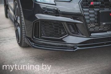 Сплиттер бампера переднего для AUDI RS3 8V Limousine / Sportback рестайлинг (17-...)