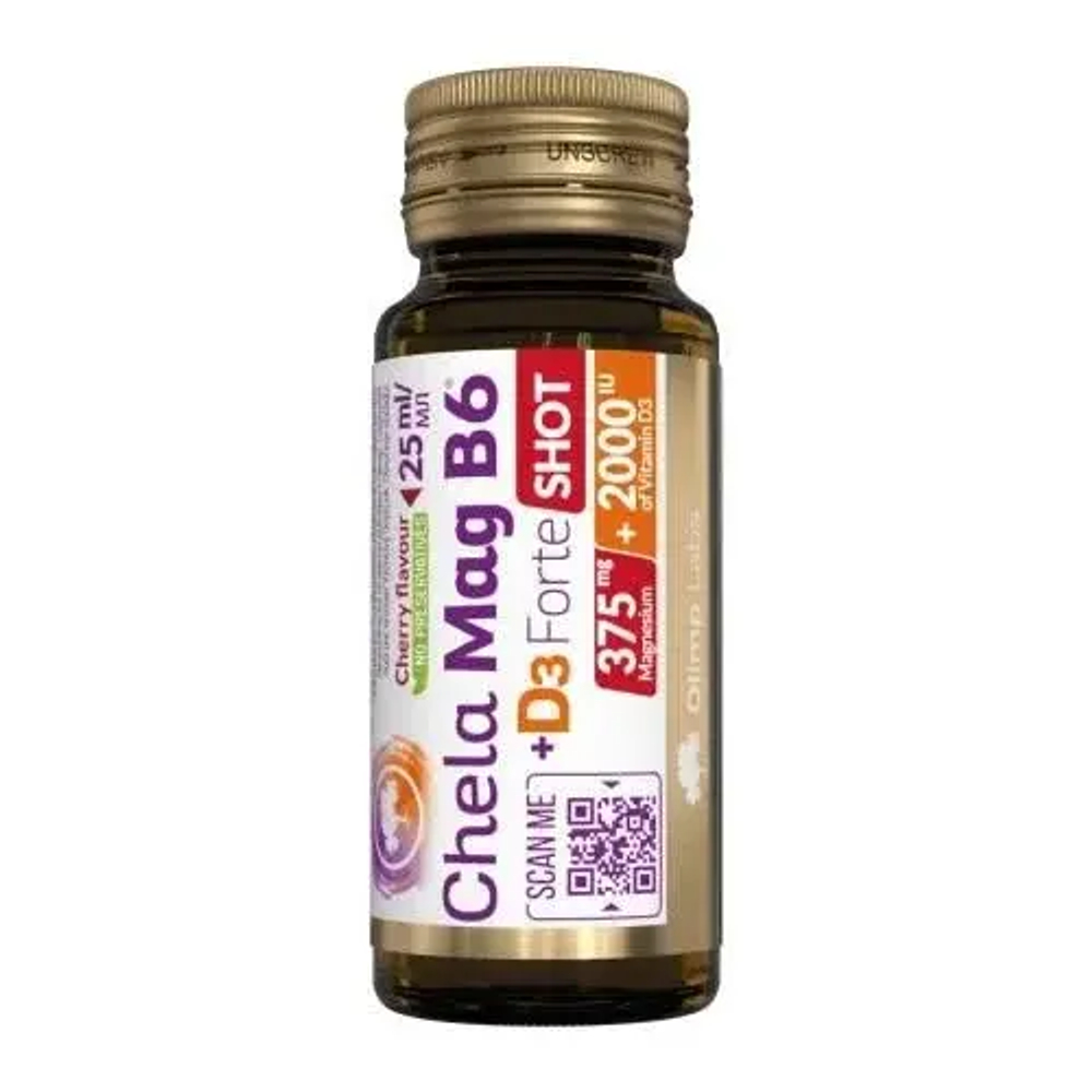 Chela Mag B6+D3 Forte shot - ампула, со вкусом вишни, 25 мл