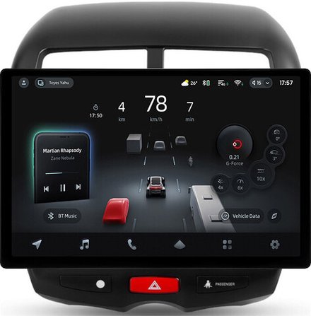 Магнитола для Mitsubishi ASX 2010-2016, Peugeot 4008, Citroen C4 Aircross - Teyes CC4-PRO монитор 13" 2K QLED на Android 13, Snapdragon 778G, 8+128, AI, CarPlay, DSP, 4G SIM-слот
