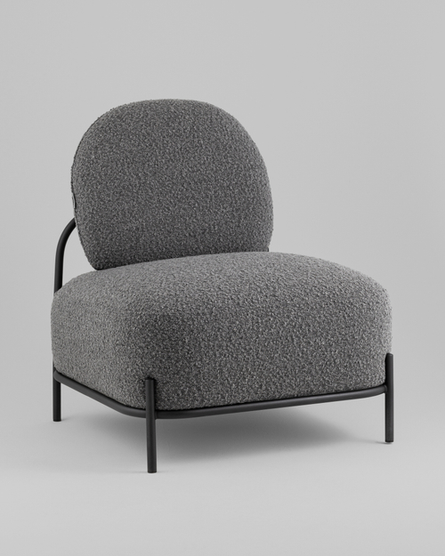 Кресло Стоун new ткань букле тёмно-серый