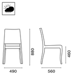 Стул пластиковый Papatya Class-X, черный матовый