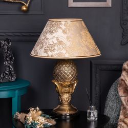 Настольная лампа Источник Энергии Бронза с абажуром №38 Антиквайт
