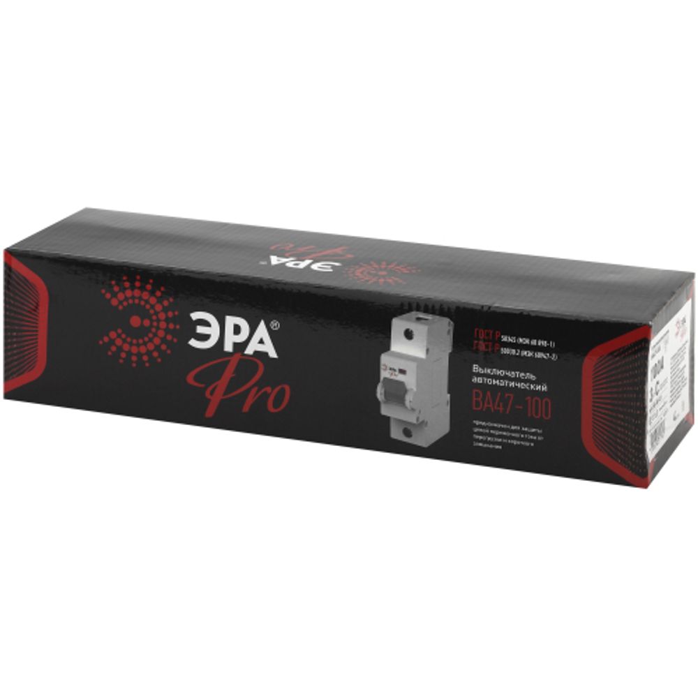 Автоматический выключатель ЭРА PRO NO-901-31 ВА47-100 3P 100А кривая C 10кА