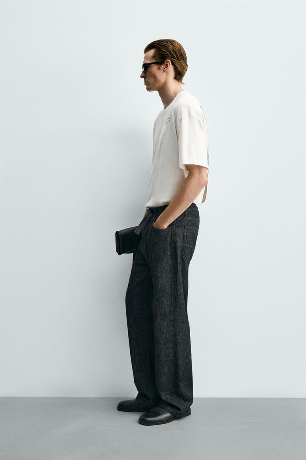 ZARA ФУТБОЛКА С ПРИНТОМ «ПЕЙЗАЖ», БЕЛЫЙ