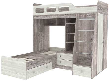 Двухъярусная кровать КарИВи Астра 4 Бетон Винтерберг