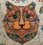 Декоративный гобеленовый чехол для интерьерной подушки Мозаика Кот 47*47