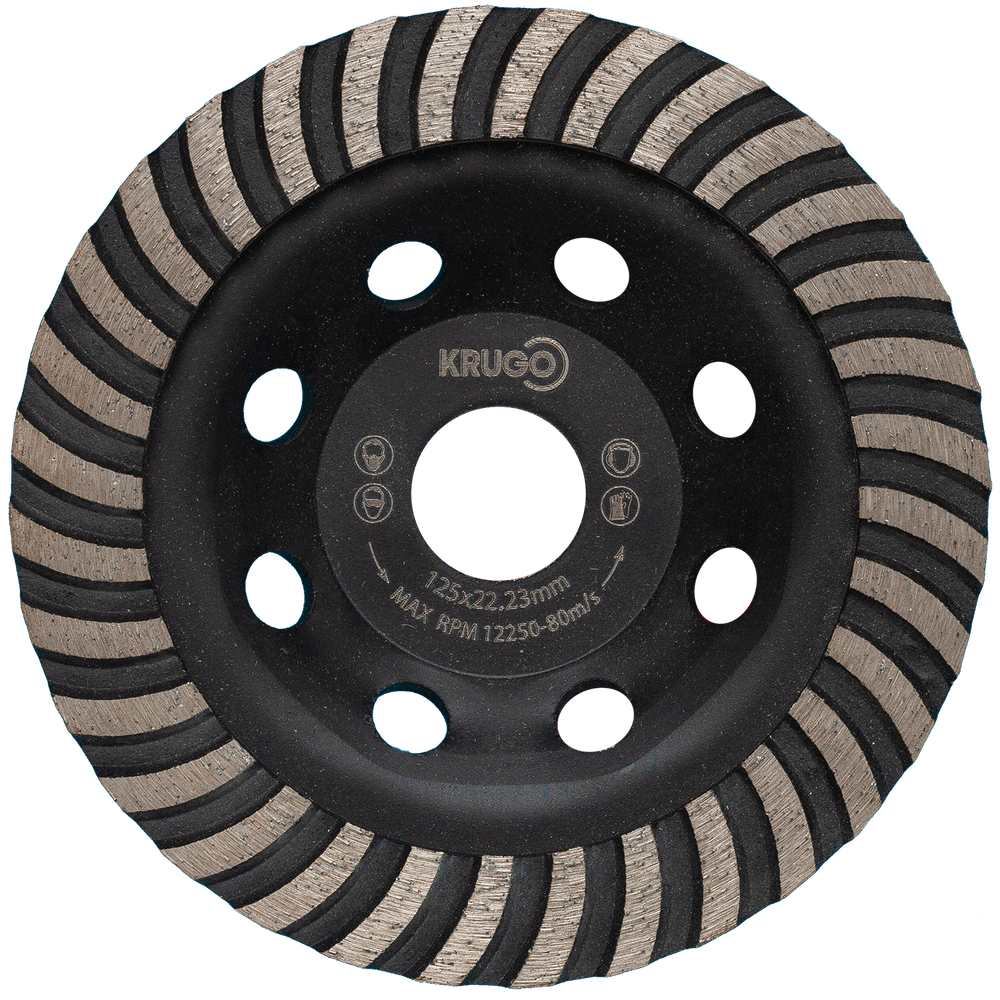 Чашка алмазная Турбо KRUGO 125x22,23x5mm, CWS05A