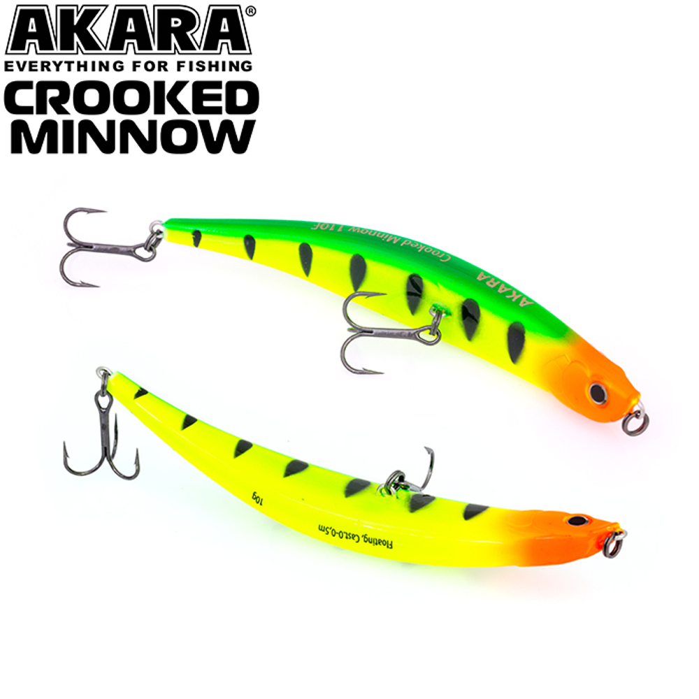 Воблер Akara Crooked Minnow 110F 10 гр. (5/14 oz 4,3 in) A102