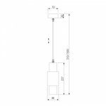Подвесной светильник Eurosvet Bento 50204/1 LED черный/матовое золото