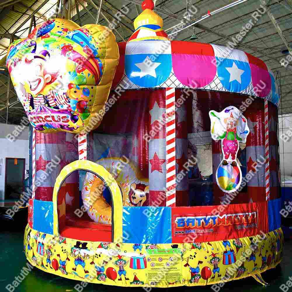 Детский надувной батут "Шатёр цирка" 4*4*4 м