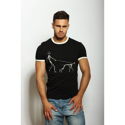 Мужская футболка черная с принтом Scandaloso Собака 010529m-EP