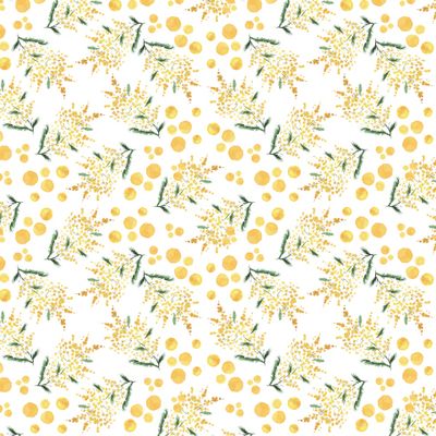 Летние цветы, мимоза, горошек.