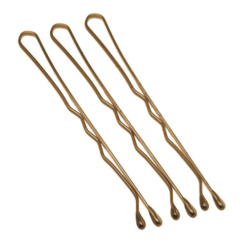 DEWAL Невидимки 50 мм волна, коричневые (1шт)