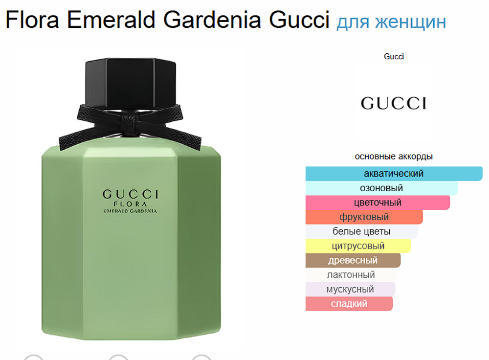 Flora Emerald Gardenia Gucci 100ml (duty free парфюмерия)