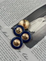 Пуговицы Шан. темно-синие с золотистой серединкой