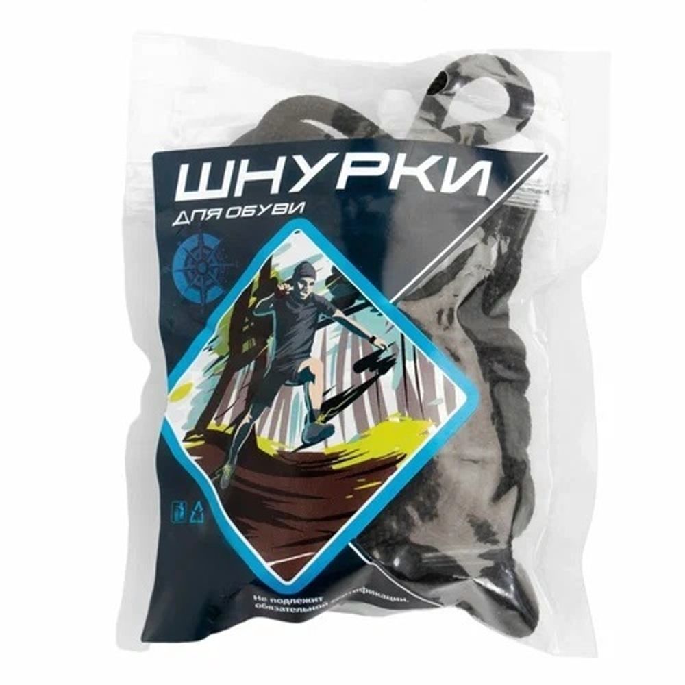 Шнурки СЛЕДОПЫТ круг черный 4 мм 130см