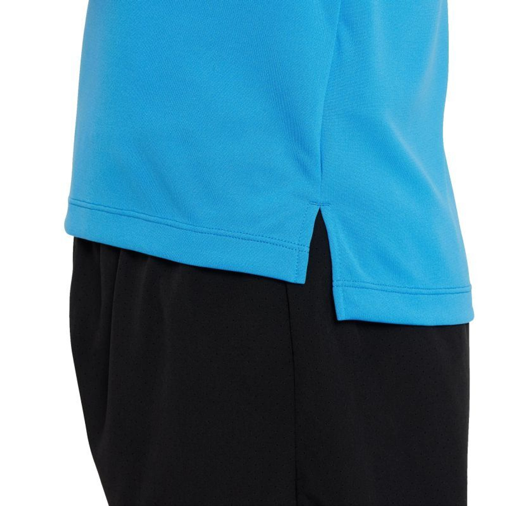 Футболка для девочки теннисная Nike Kids Dri-Fit Long Sleeve 1/2 Zip Top - light photo blue/white