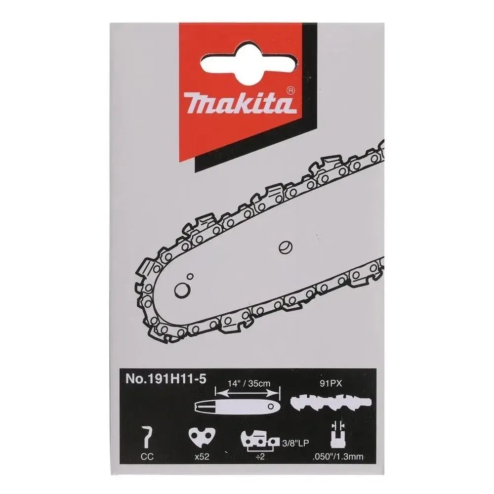 Цепь, Makita (Oregon) длина 35см/14", шаг 3/8", паз 1,3мм, звеньев 52, 91PX Makita 713073-1 (191H11-5)