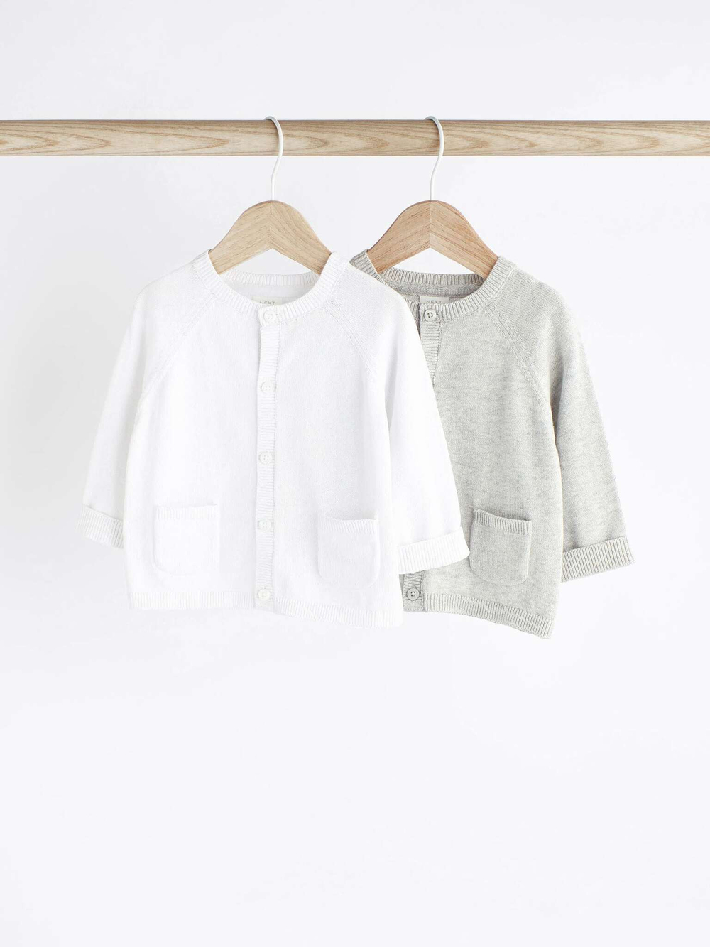 Кардиган для малышей в комплекте Next D69-252, 2 шт., Белый, Серый