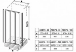 Душевой уголок Ravak Supernova ASDP3+APSS 80x90 стекло прозрачное/профиль белый
