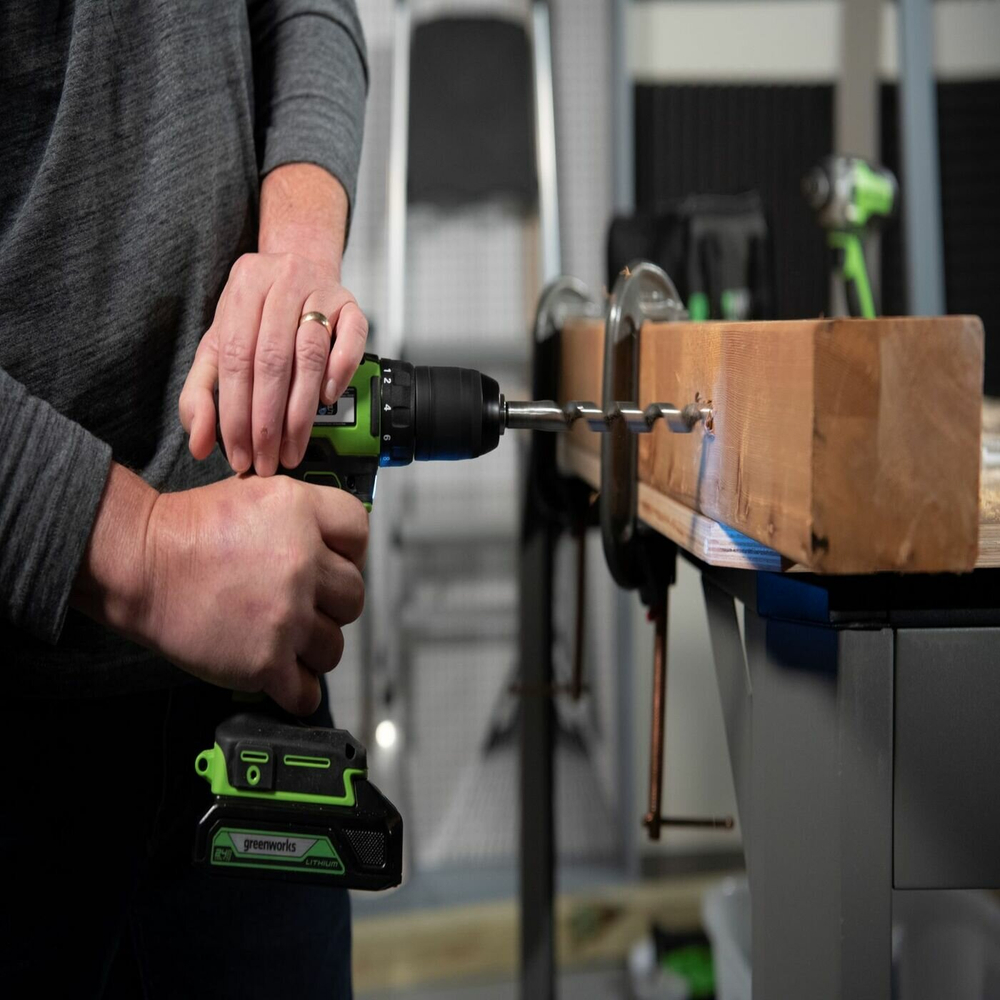 Дрель-шуруповерт уд. аккумуляторная GREENWORKS GD24DD60 24В,60Нм,13 мм,б/щ,без АКБ и ЗУ (3704107)