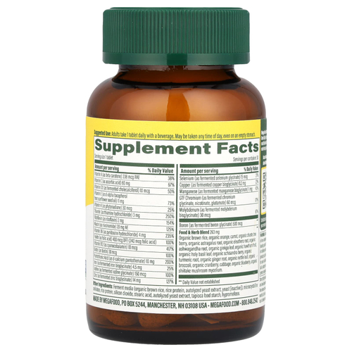 MegaFood, мультивитамины для женщин старше 40 лет для приема один раз в день, 30 таблеток