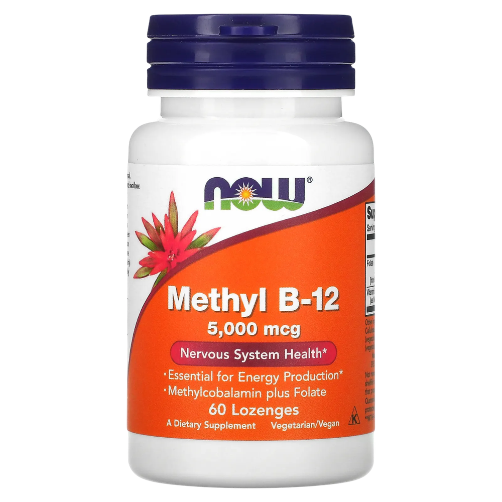 Now Foods Methyl B-12 5000 mcg 60 Lozenges, Витамин B12
