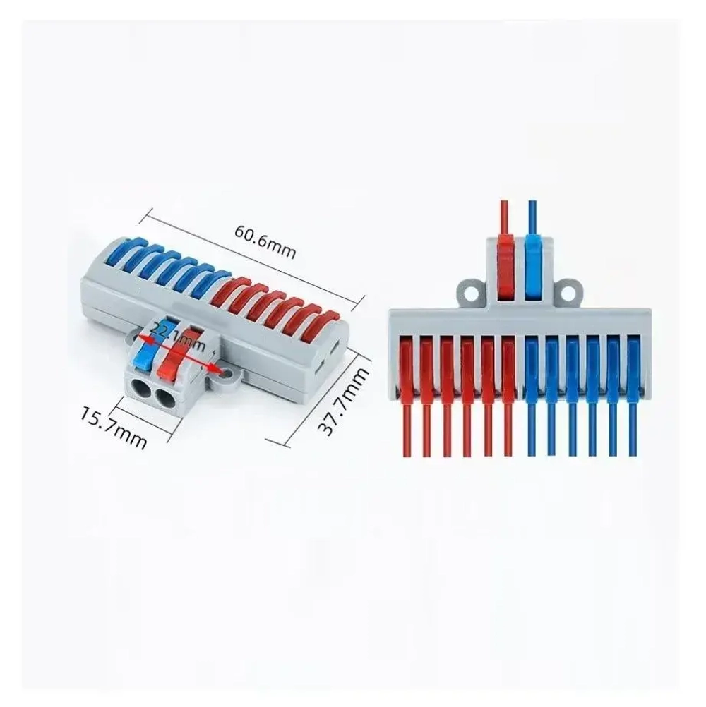 Клемма пружинная быстрозажимная СМК-222/2Р-1/6 (2 шт.)