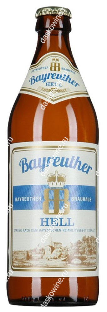 Пиво Байройтер Хелл свет фильтр непастер 0,5 4,9 % Германия