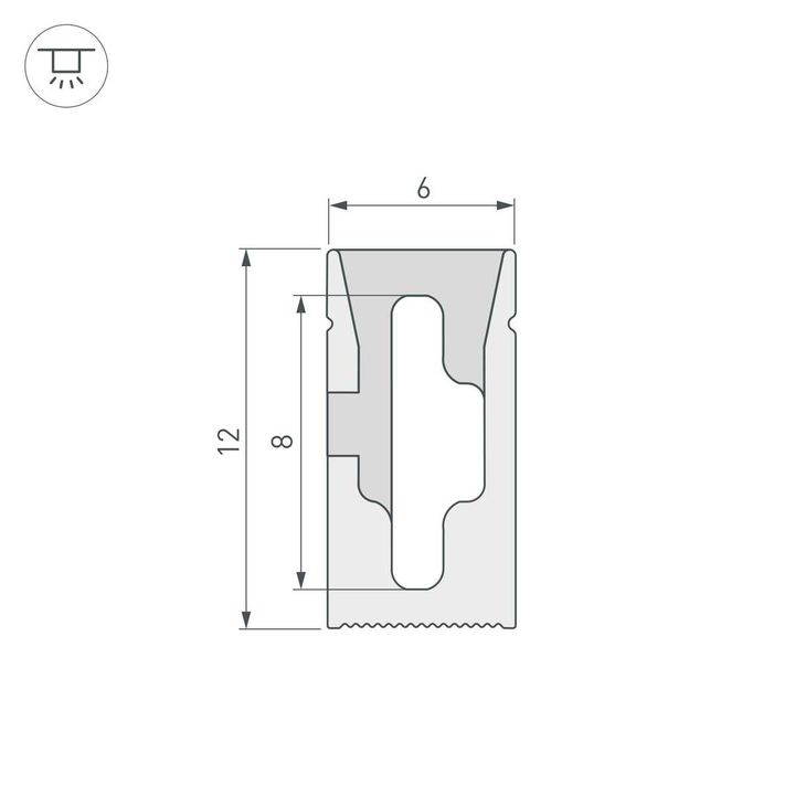 Профиль Arlight WPH-Flex-0612-Side-S8-5m White 040264