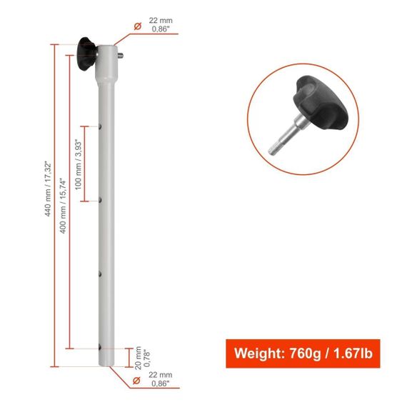 Удлинитель адаптера ледобура ICEBERG (телескопический) УТА-400