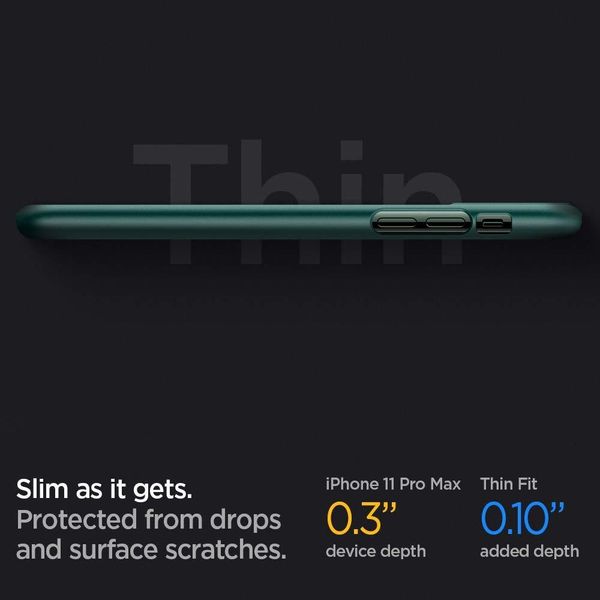 Чехол Spigen Thin Fit для Apple iPhone 11 Pro Max Case (2019) - Midnight Green
