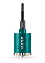 KRAFTOOL DIAMOND d 82 мм (сухое сверление с микроударом, глубина сверления 75 мм, лазерная сварка), Алмазная Коронка для подрозетников (29820-82)