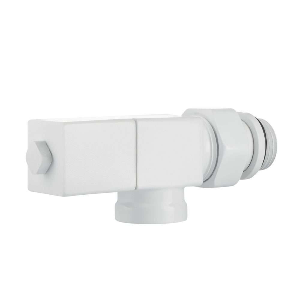 Набор дизайн-вентилей Royal Thermo CUBE, осевой (белый) 1/2quot;