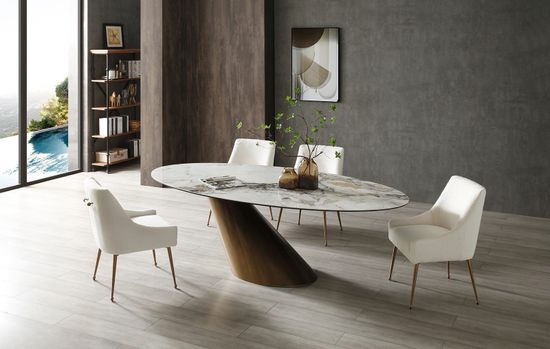 Стол овальный Teatro, контрастная керамика (240)