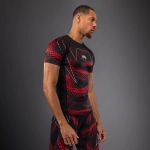 Рашгард Venum Matupa Short Sleeve black/red/silver