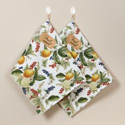 НАБОР ПОЛОТЕНЕЦ ИЗ 2-Х ШТ "FRUIT BASKET",40Х60СМ 100% ХЛОПОК,БЕЛЫЙ,ТВИЛ